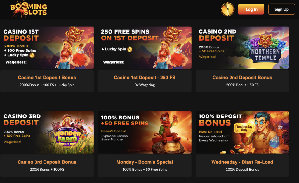 Booming Slots - Credit Card Casino