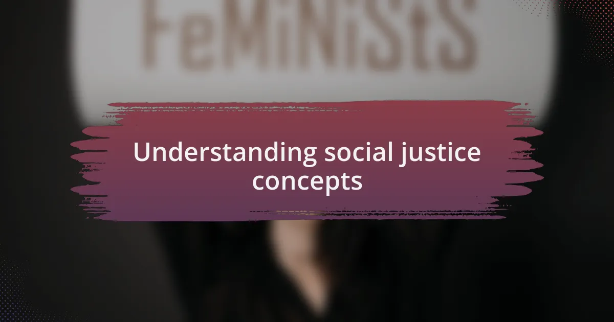 Understanding social justice concepts